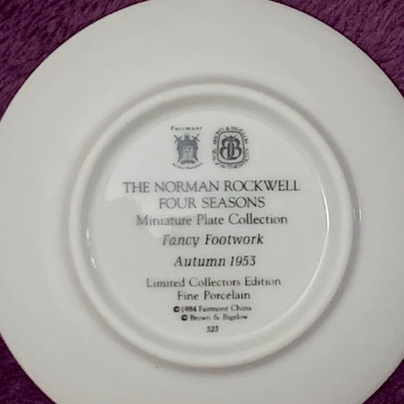 523 Fancy Footwork - Norman Rockwell Four Seasons Miniature Plate Collection - Picture 4 of 5